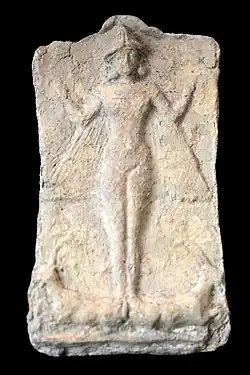 Terracotta relief of Ishtar with wings from Larsa (second millennium&nbsp;BCE)