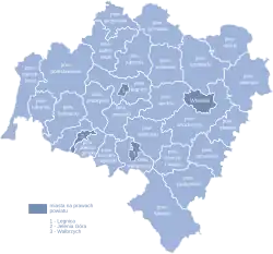 Division into 26 land counties and 4 citiescounties