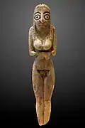 Mortuary figurine of a woman; 4400–4000&nbsp;BC; crocodile bone; height: 8.7&nbsp;cm; Louvre