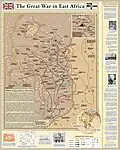 Map of the East African Theater in World War I