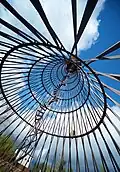 Diagrid hyperboloid structure of the world's first Shukhov Tower