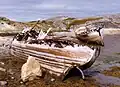 Wrecked fishing boats in Finnmark, North Norway