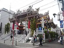Chinese Temple in Yokohama Chinatown, Japan.