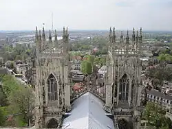 A view of York (West) from York Minster main tower