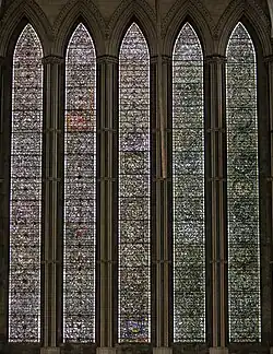The Five Sisters window, in the Early English style