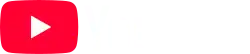 The YouTube logo is made of a red round-rectangular box with a white triangular "play" button inside and the word "YouTube" written in black.