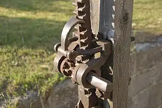 200-year-old paddle gear on the Wiener Neustädter Kanal, Austria.