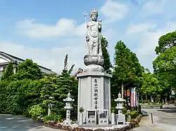 Statue of Jūichimen Kannon at Zenraku-ji in Kōchi, Kōchi, Japan.