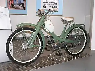 NSU Quickly 50&nbsp;cc (3.1&nbsp;cu&nbsp;in) T/S moped (1953)