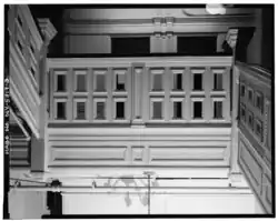 Detail of a handrail in Carnegie Hall