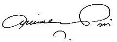 Amrish Puri's signature