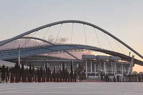 The Olympic Stadium of Athens, with its characteristic roof (2002–2004)