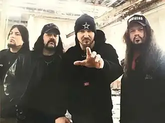 From left to right: Bob Zilla, Vinnie Paul, Patrick Lachman, Dimebag Darrell