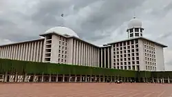 Exterior of Istiqlal Mosque in Jakarta, Indonesia