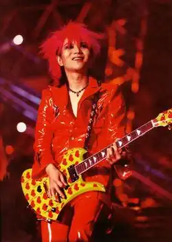 Hide during the Last Live with X Japan, 1997