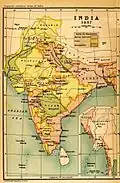 Map of India in 1837