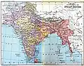 The British Raj in 1893 after the annexation of Upper Burma and incorporation of Baluchistan