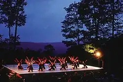An outdoor dance performance at Jacob's Pillow in Becket.