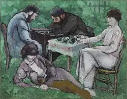 Marcel Duchamp, 1910, Joueur d'échecs (The Chess Game), oil on canvas, 114 x 146.5&nbsp;cm, Philadelphia Museum of Art