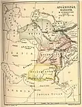 Beluchistan, shown as an independent kingdom along with Afghanistan and Turkestan, in an 1880 map