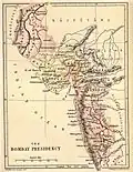 Bombay Presidency in an 1880 map