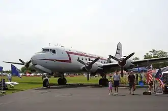 A Douglas C-54 Skymaster, called Spirit of Freedom, operated as a flying museum by the Berlin Airlift Historical Foundation.