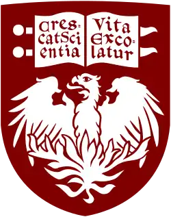 The coat of arms of the University of Chicago